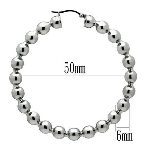 MATK421 - High polished (no plating) Stainless Steel Earrings with No Stone