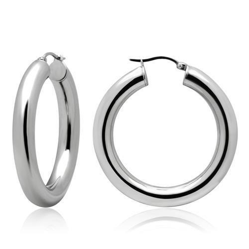 MATK424 - High polished (no plating) Stainless Steel Earrings with No Stone