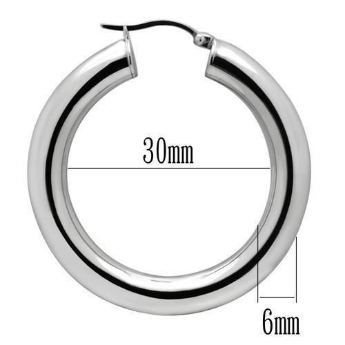 MATK424 - High polished (no plating) Stainless Steel Earrings with No Stone