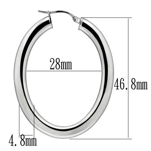 MATK426 - High polished (no plating) Stainless Steel Earrings with No Stone