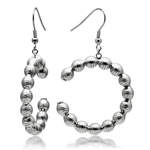 MATK429 - High polished (no plating) Stainless Steel Earrings with No Stone