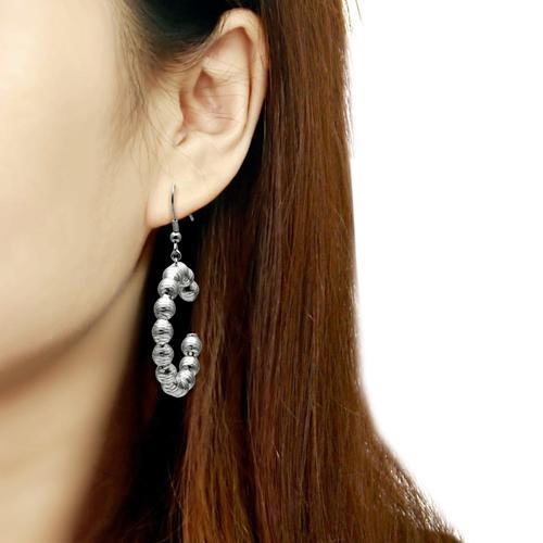 MATK429 - High polished (no plating) Stainless Steel Earrings with No Stone