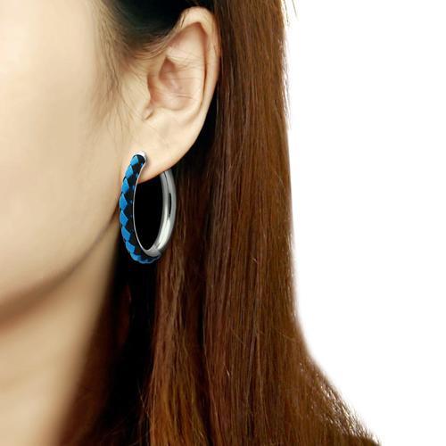 MATK432 - High polished (no plating) Stainless Steel Earrings with No Stone