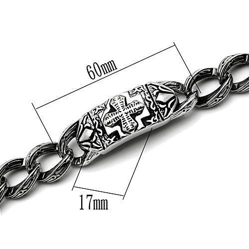 MATK437 - High polished (no plating) Stainless Steel Bracelet with No Stone