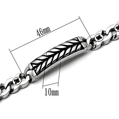 MATK438 - High polished (no plating) Stainless Steel Bracelet with No Stone