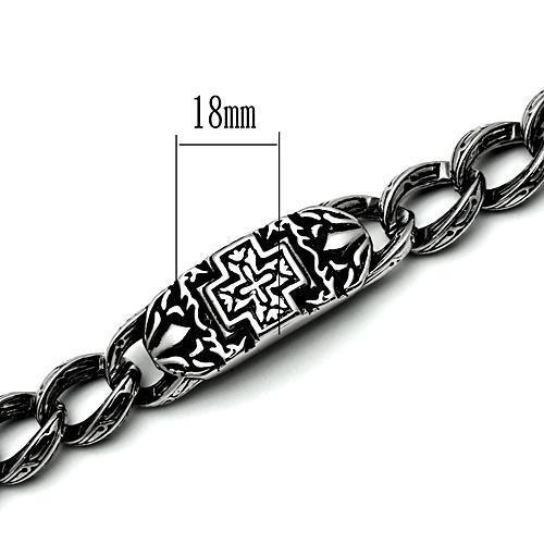 MATK443 - High polished (no plating) Stainless Steel Bracelet with No Stone