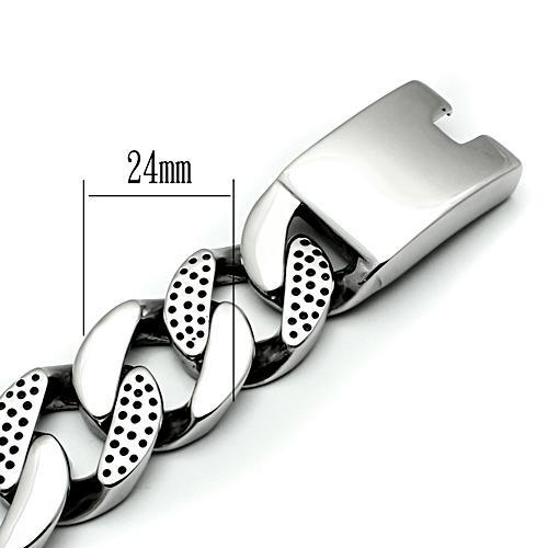 MATK448 - High polished (no plating) Stainless Steel Bracelet with No Stone
