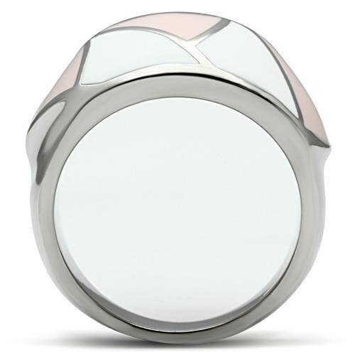 MATK508 - High polished (no plating) Stainless Steel Ring with Epoxy in Multi Color