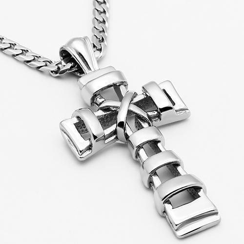 MATK555 - High polished (no plating) Stainless Steel Necklace with No Stone