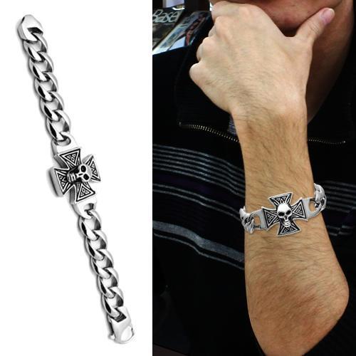 MATK564 - High polished (no plating) Stainless Steel Bracelet with No Stone