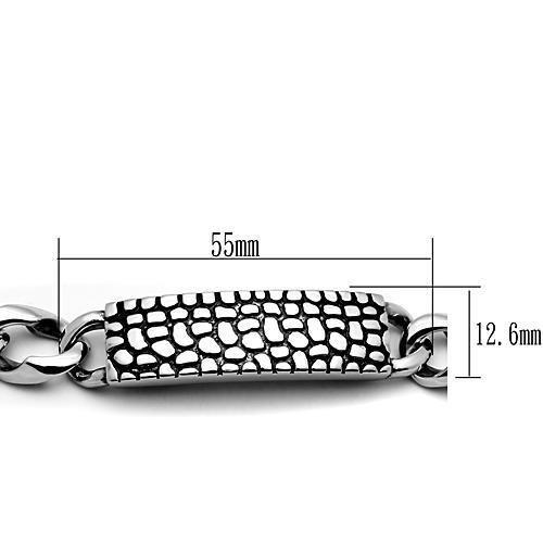 MATK566 - High polished (no plating) Stainless Steel Bracelet with No Stone