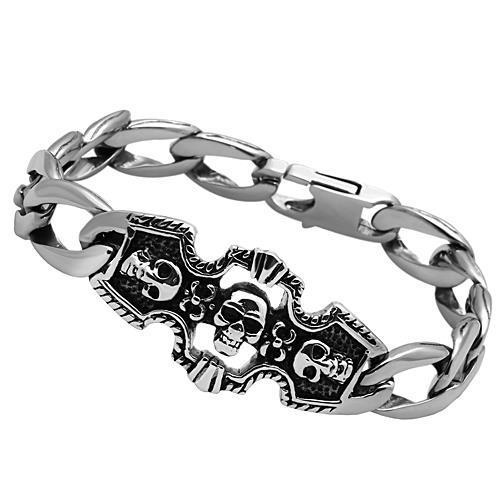 MATK567 - High polished (no plating) Stainless Steel Bracelet with No Stone