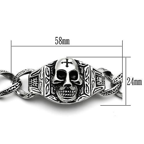 MATK569 - High polished (no plating) Stainless Steel Bracelet with No Stone