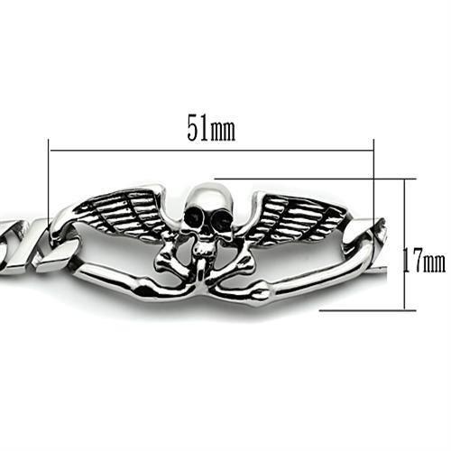 MATK572 - High polished (no plating) Stainless Steel Bracelet with No Stone