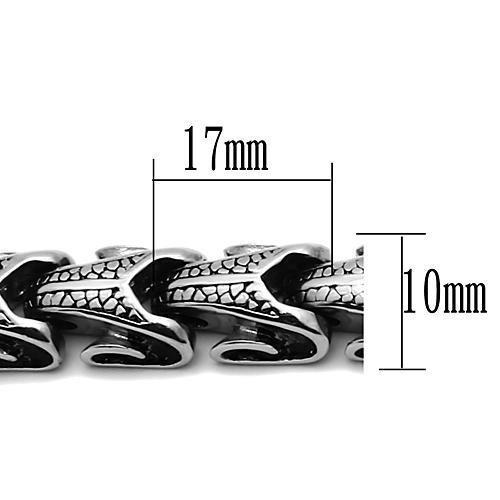 MATK575 - High polished (no plating) Stainless Steel Bracelet with No Stone