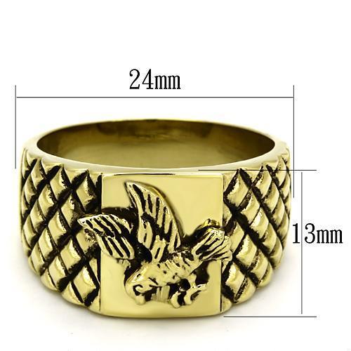 MATK773 - IP Gold(Ion Plating) Stainless Steel Ring with No Stone