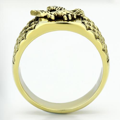 MATK773 - IP Gold(Ion Plating) Stainless Steel Ring with No Stone