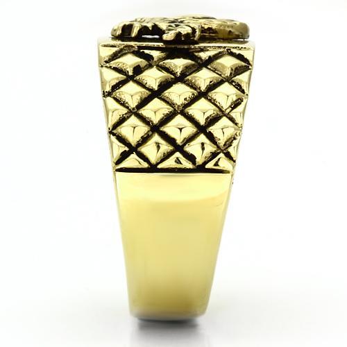 MATK773 - IP Gold(Ion Plating) Stainless Steel Ring with No Stone