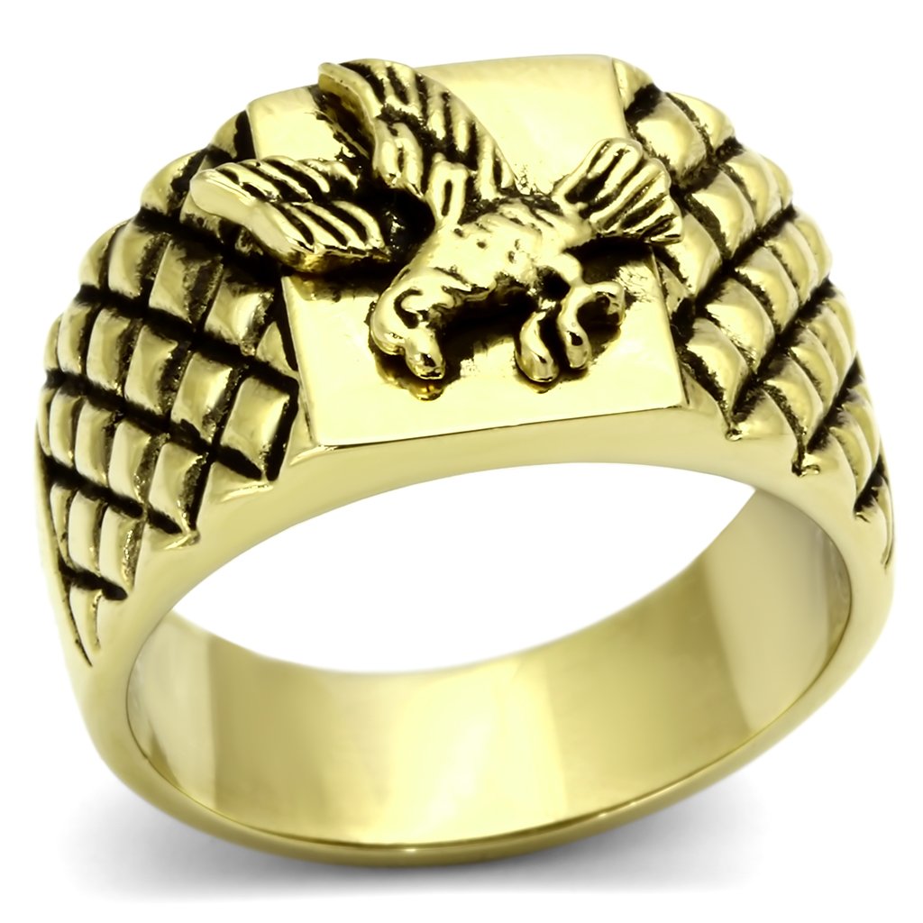 MATK773 - IP Gold(Ion Plating) Stainless Steel Ring with No Stone