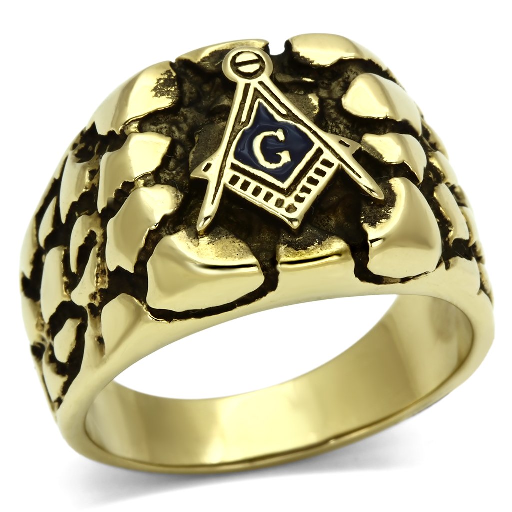 MATK778 - IP Gold(Ion Plating) Stainless Steel Ring with No Stone