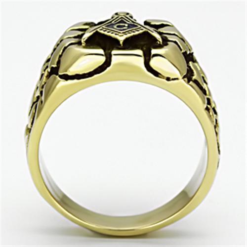 MATK778 - IP Gold(Ion Plating) Stainless Steel Ring with No Stone