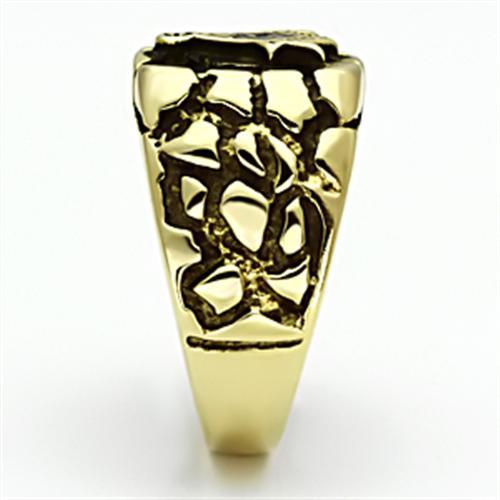 MATK778 - IP Gold(Ion Plating) Stainless Steel Ring with No Stone