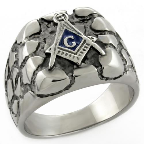MATK778N - High polished (no plating) Stainless Steel Ring with No Stone