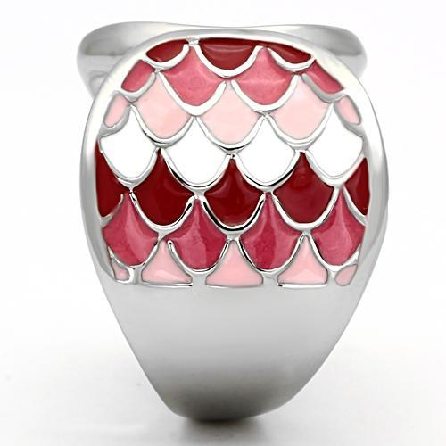 MATK815 - High polished (no plating) Stainless Steel Ring with Epoxy in Multi Color