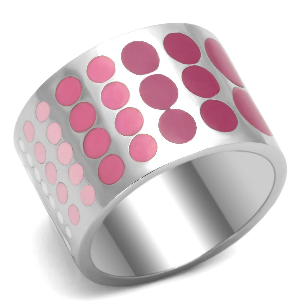 MATK820 - High polished (no plating) Stainless Steel Ring with Epoxy in Multi Color