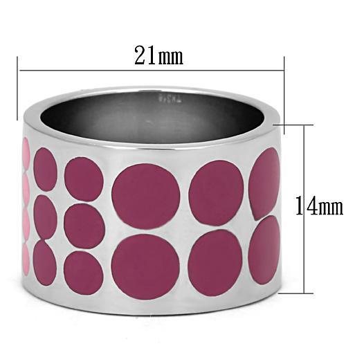 MATK820 - High polished (no plating) Stainless Steel Ring with Epoxy in Multi Color