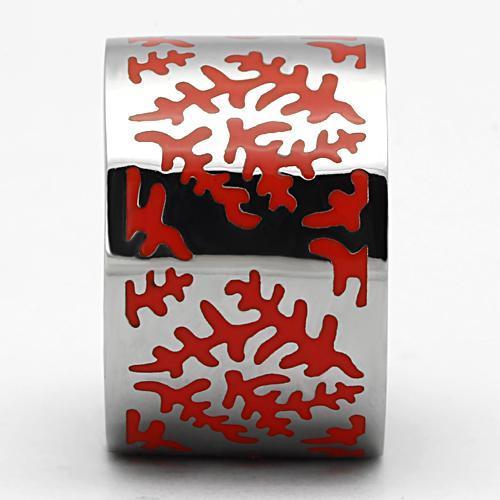 MATK821 - High polished (no plating) Stainless Steel Ring with Epoxy in Siam