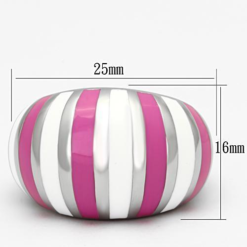 MATK828 - High polished (no plating) Stainless Steel Ring with Epoxy in Multi Color