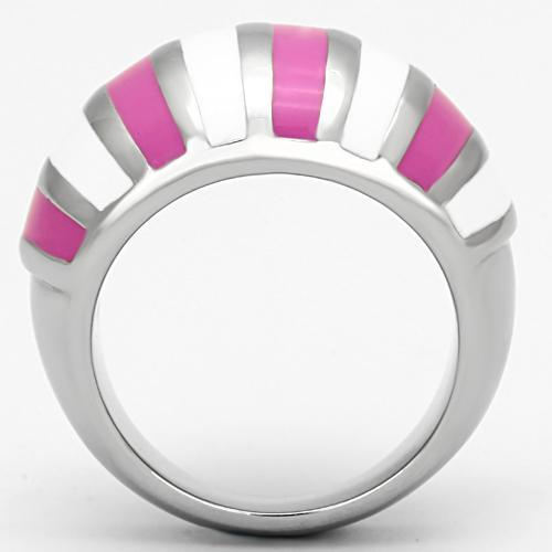 MATK828 - High polished (no plating) Stainless Steel Ring with Epoxy in Multi Color