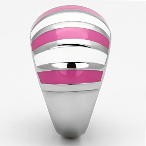 MATK828 - High polished (no plating) Stainless Steel Ring with Epoxy in Multi Color
