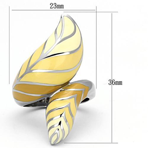 MATK837 - High polished (no plating) Stainless Steel Ring with Epoxy in Multi Color