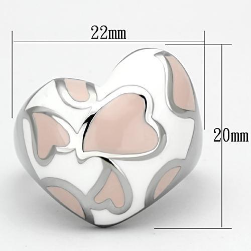 MATK843 - High polished (no plating) Stainless Steel Ring with Epoxy in Multi Color