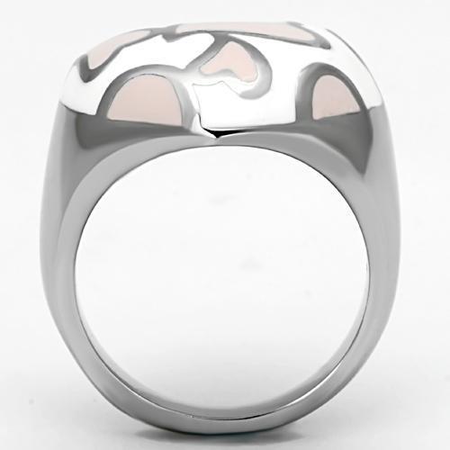 MATK843 - High polished (no plating) Stainless Steel Ring with Epoxy in Multi Color