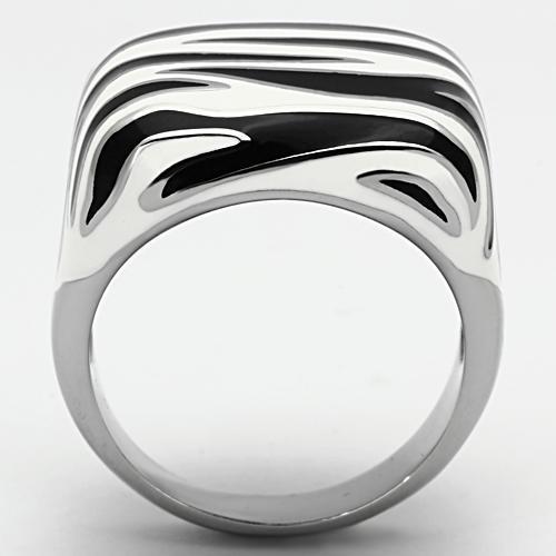 MATK848 - High polished (no plating) Stainless Steel Ring with Epoxy in Multi Color
