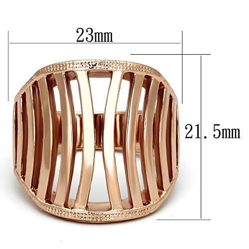 MATK859 - IP Rose Gold(Ion Plating) Stainless Steel Ring with No Stone