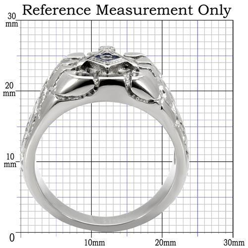 MATK8X039 - High polished (no plating) Stainless Steel Ring with No Stone