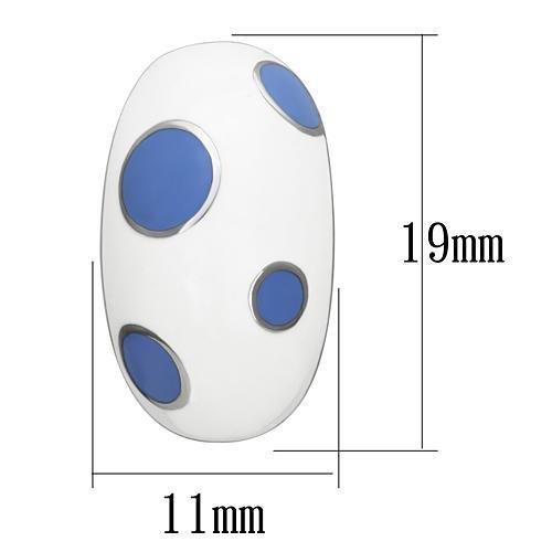 MATK900 - High polished (no plating) Stainless Steel Earrings with Epoxy in Multi Color