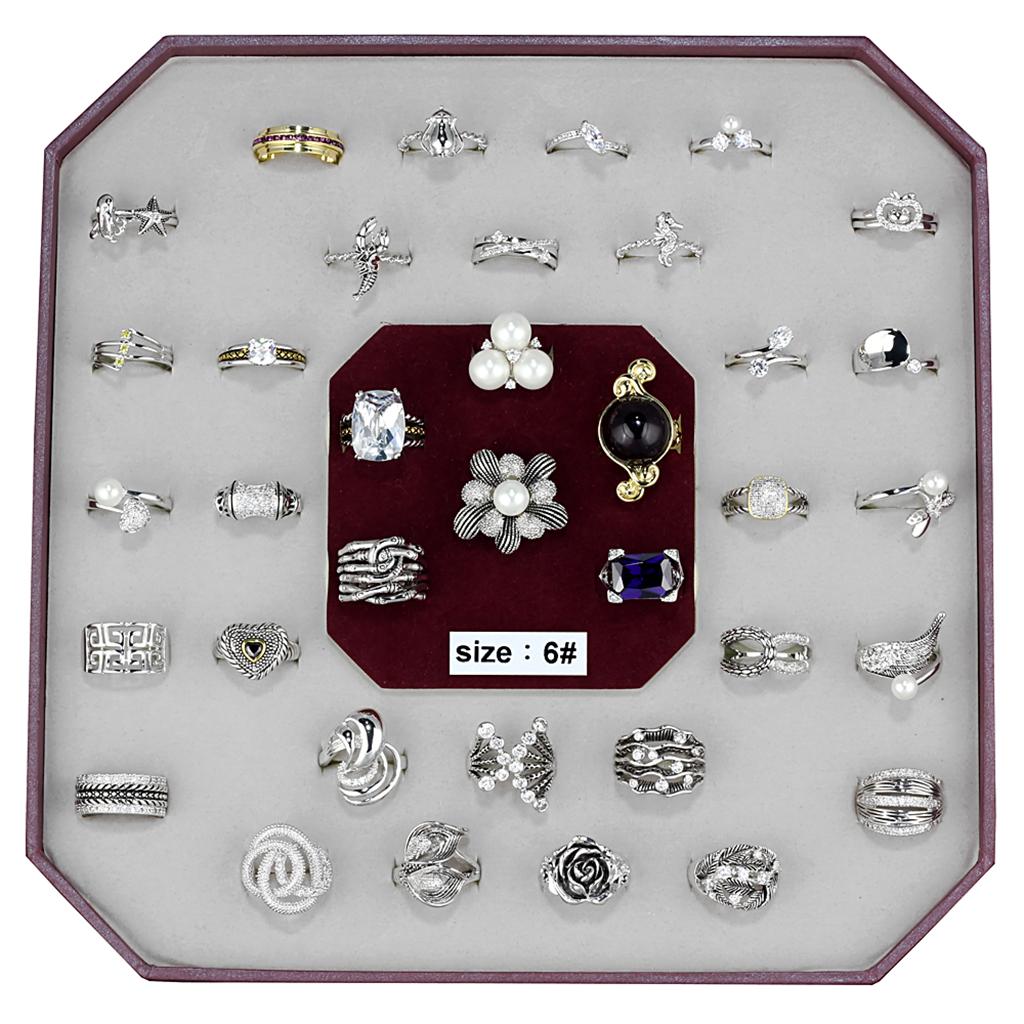 MAVK-018-SIZE6 - Assorted Brass Ring with Assorted in Assorted