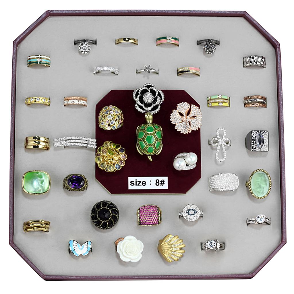 MAVK-028-SIZE8 - Assorted Brass Ring with Assorted in Assorted