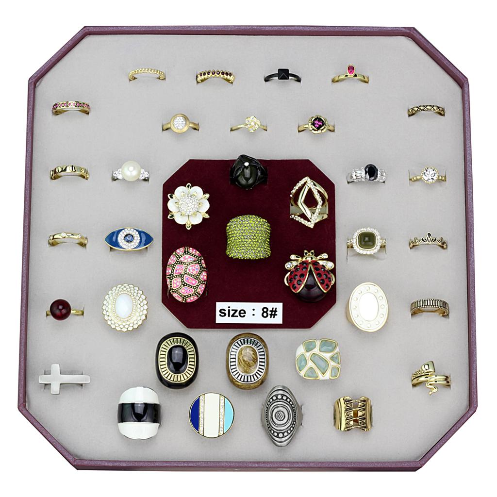 MAVK-042-SIZE8 - Assorted Brass Ring with Assorted in Assorted