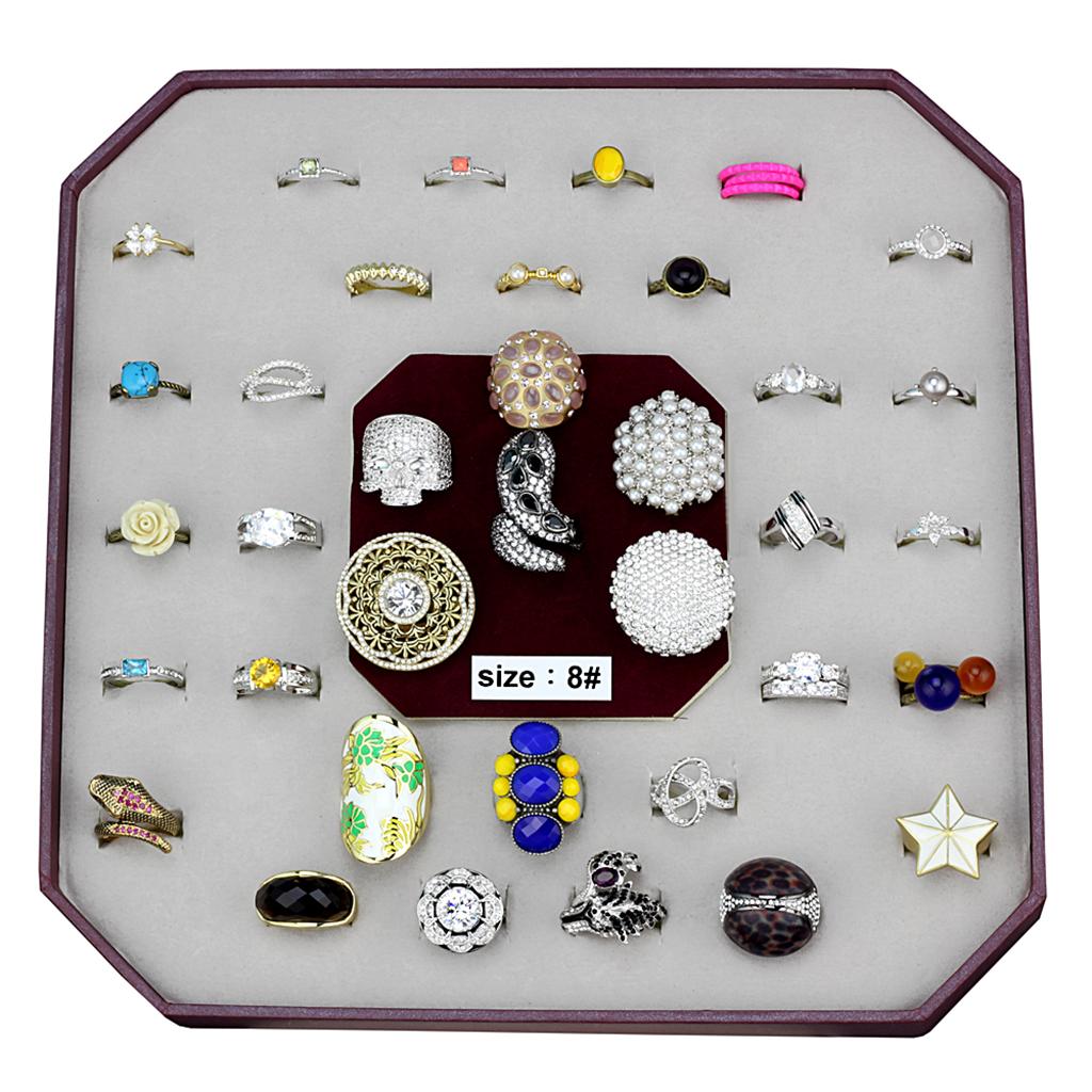 MAVK-057-SIZE8 - Assorted Brass Ring with Assorted in Assorted