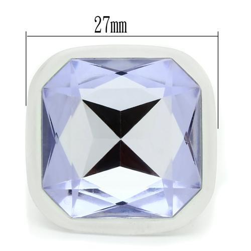 MAVL013 - Resin Ring with Synthetic Acrylic in Light Amethyst