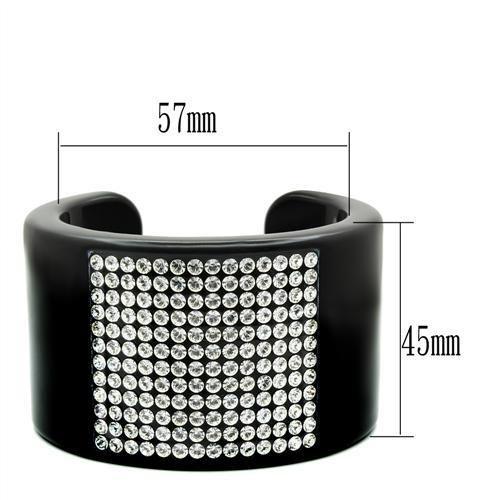 MAVL025 - Resin Bangle with Top Grade Crystal in Clear