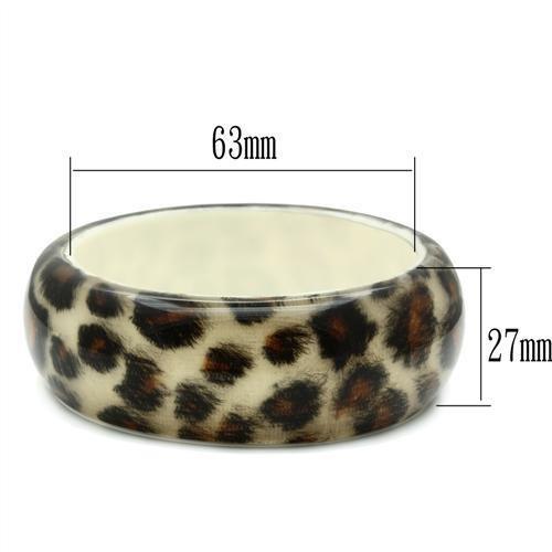 MAVL033 - Resin Bangle with Synthetic Synthetic Stone in Animal pattern