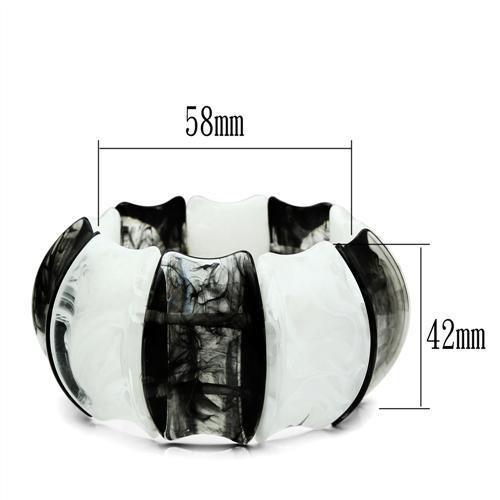 MAVL039 - Resin Bracelet with Synthetic Synthetic Stone in Multi Color