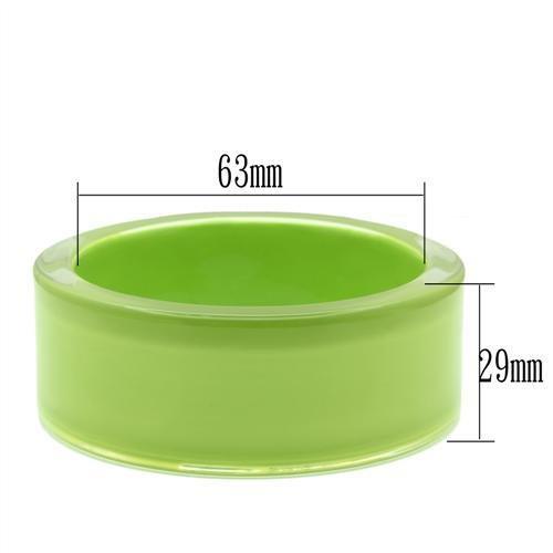 MAVL041 - Resin Bangle with Synthetic Synthetic Stone in Peridot